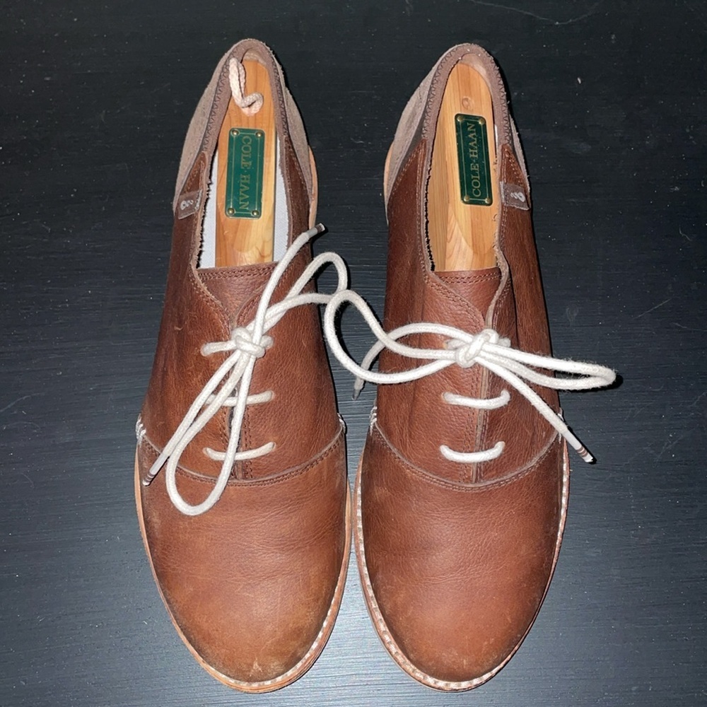 Ahnu Emery Brown Leather and Suede Oxfords. Size‎ 8